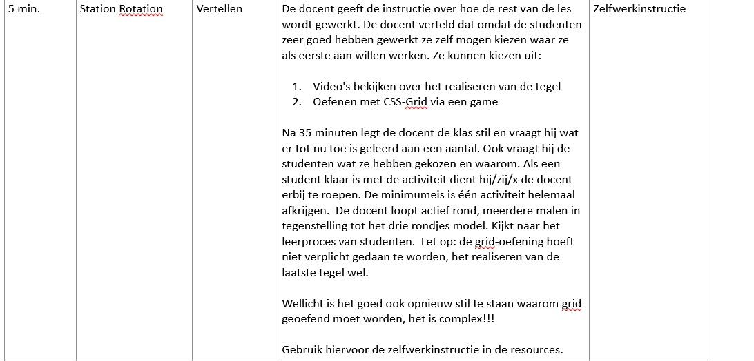 Procedure waarbij gedifferentieerd wordt op inhoud.